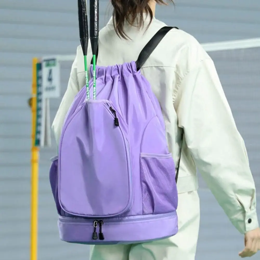 

2 Rackets Tennis Racket Backpack Large Capacity with Shoes Pocket Gym Pack Casual Adjustable Strap Basketball Backpack Bag