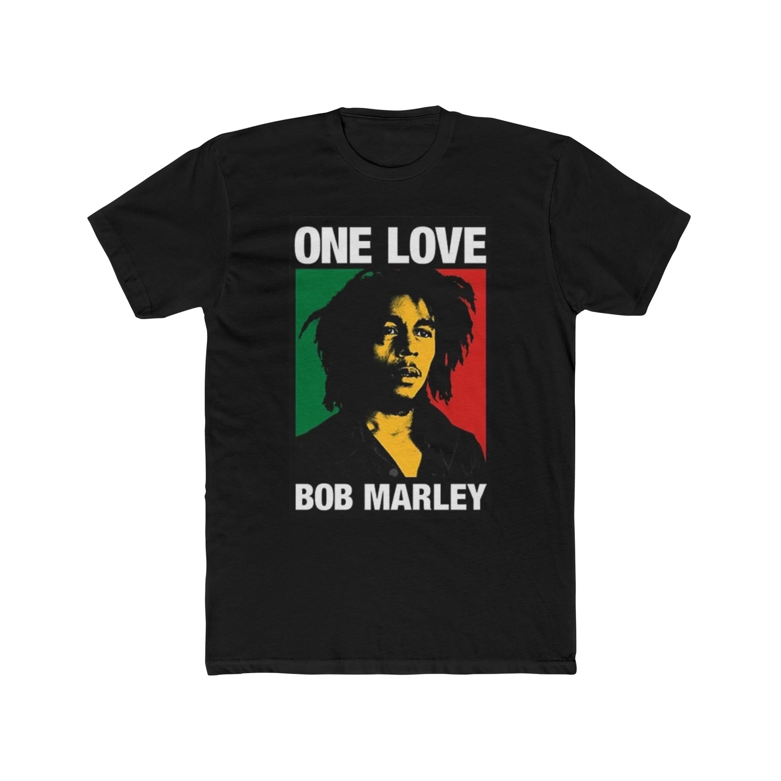One Love T-Shirt, Bob Marley Men's Cotton Crew Tee Men Fashion Casual Sports Short-sleeved Women