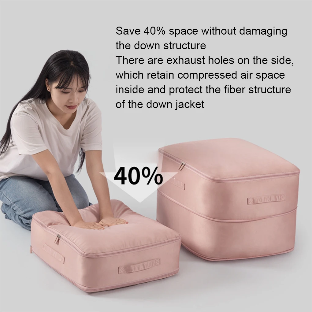 Compression Duvet Storage Bag Large Capacity Closet Cabinet Organizer StoragePouch Ultra Space Saving Self Compression Organizer