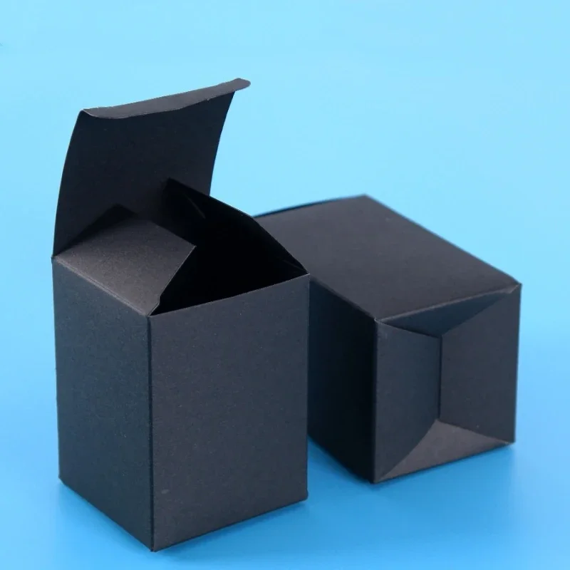Kraft Pape Cardpaper Boxes 3 X3 5 X5 6 X6 7 X7 8 X 8 To 10 X10 Diy 3 Colors Packaging Box 350gsm Black White Brown
