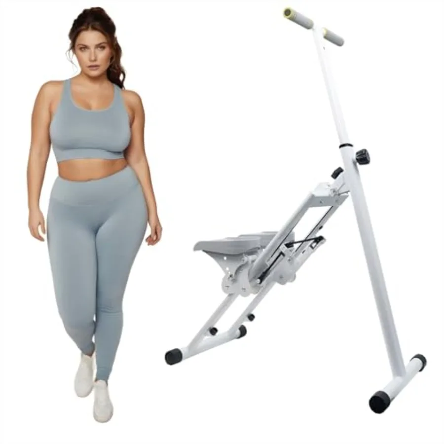 

Foldable Stair Stepper for Home Gym Indoor Aerobic Exercise Machine with Adjustable Pedals and Counter Black