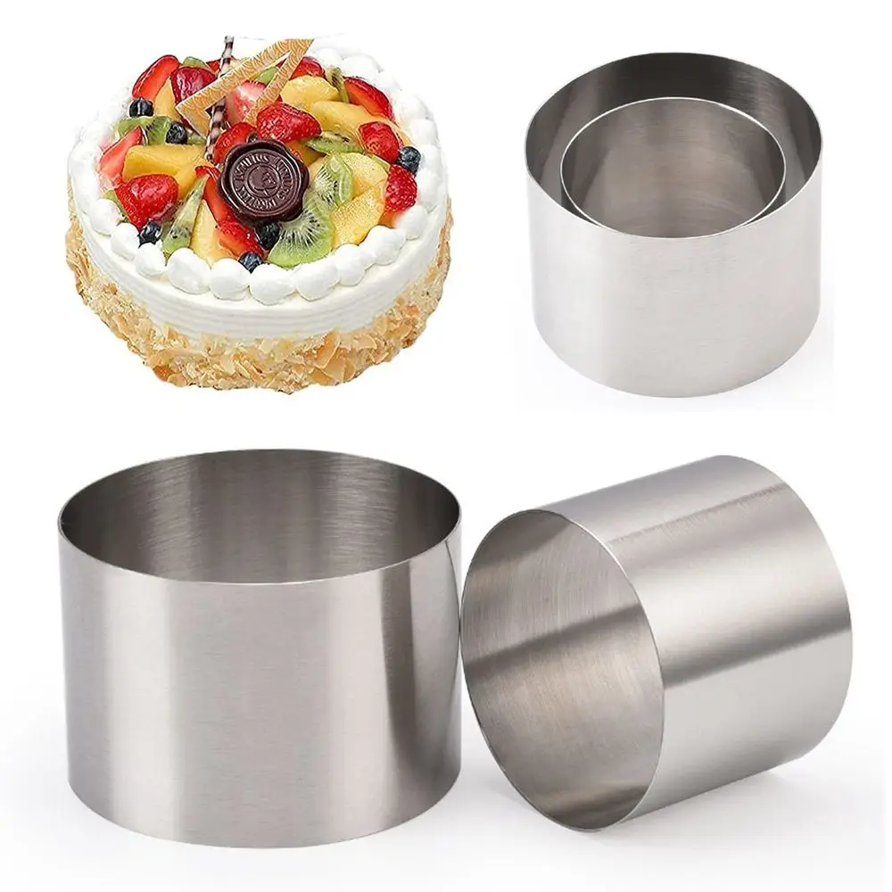 5/6/8/10CM Cake Ring Mold Round Shape Stainless Steel Reusable DIY Baking Tool Mousse Circle Kitchen Gadget Pastry Accessories