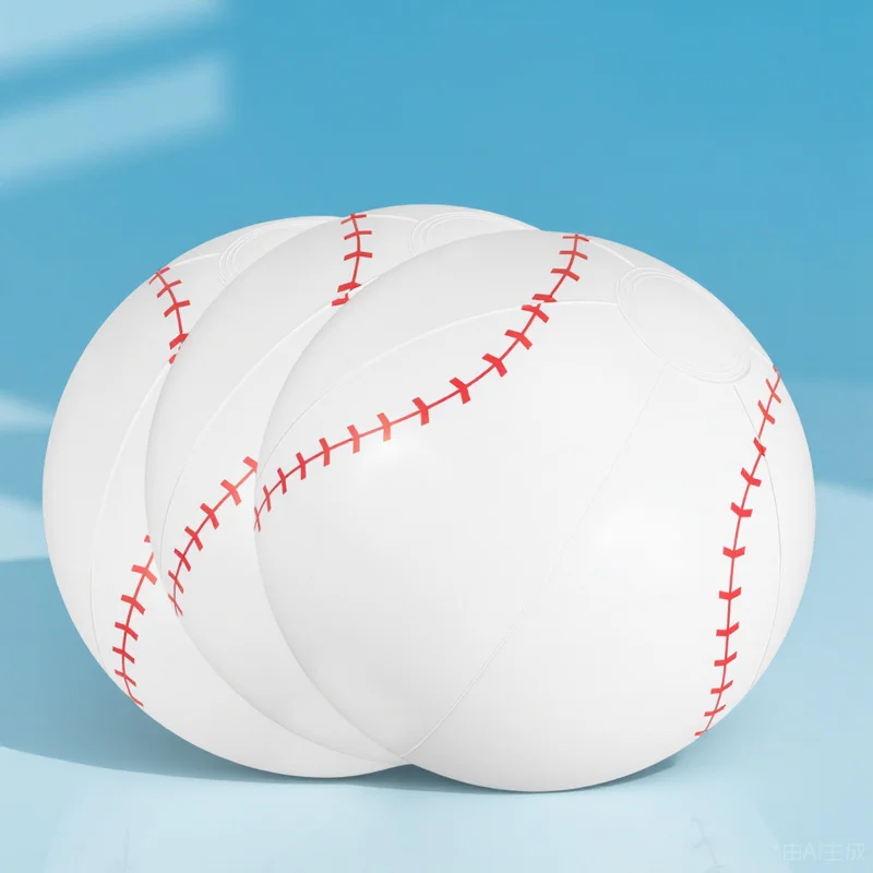 

3Pcs Inflatable Baseball Made of Heavy Duty PVC Portable for Pool Beach Backyard Throwing Catching Bouncing Games for Teens