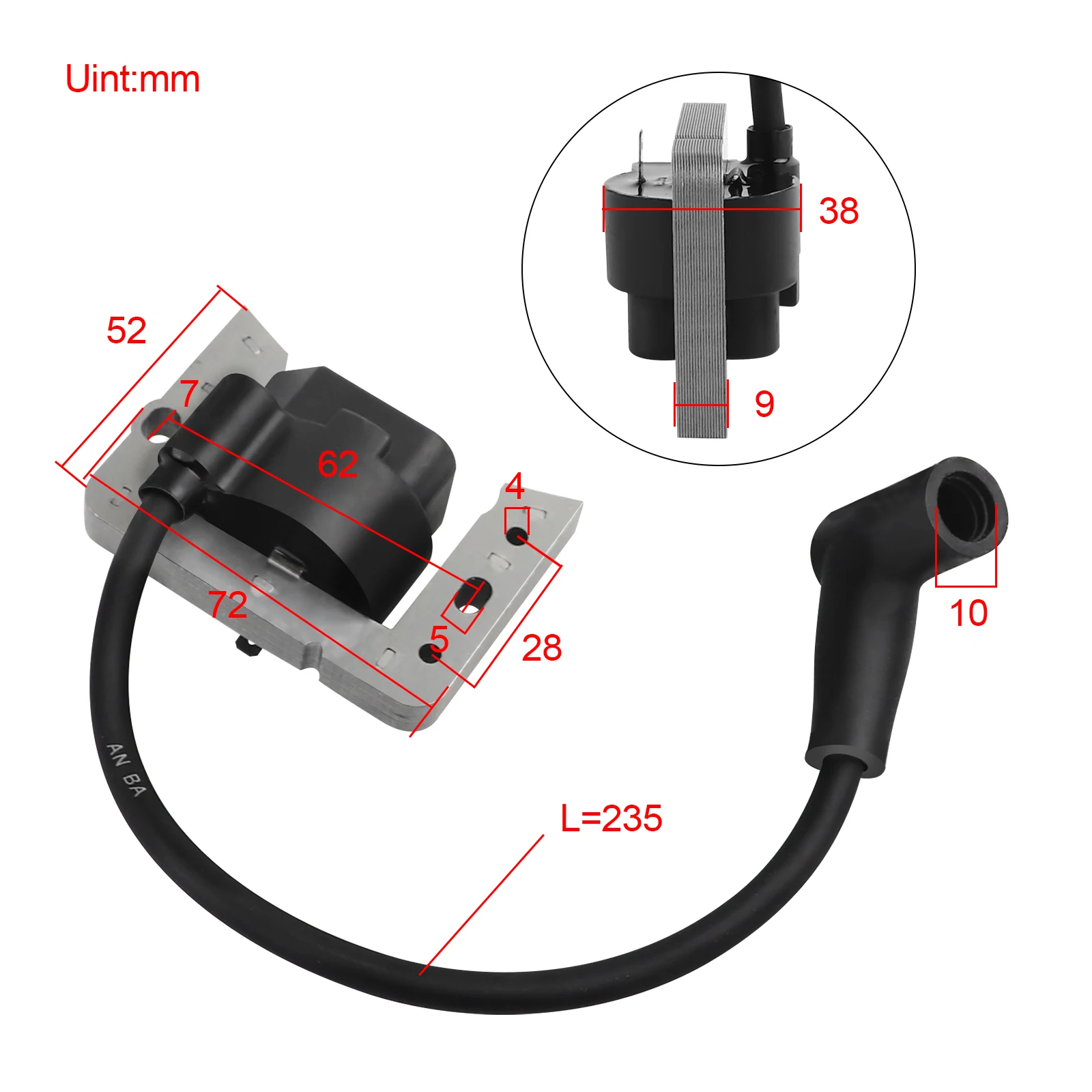 Ignition Coil for Tecumseh 34443 34443A 34443B 3443C 34443D AV520 LH195 OH195 TH139 TV085 TVM140 LV195EA VLV126 LEV100 LV156EA