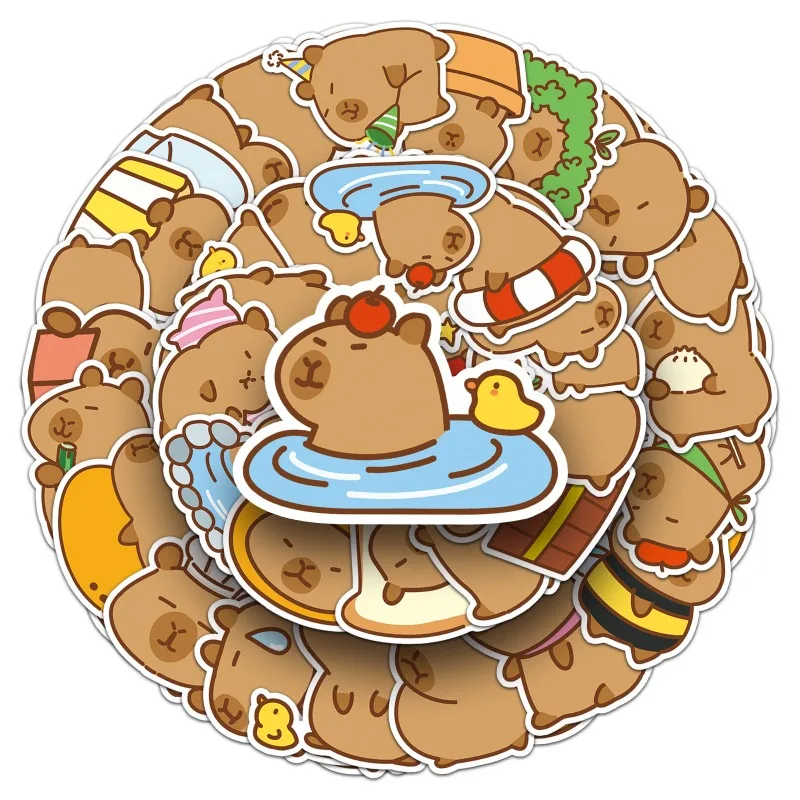 51 Stück Cartoon Persönlichkeit Capybara kreative Graffiti dekorative Aufkleber