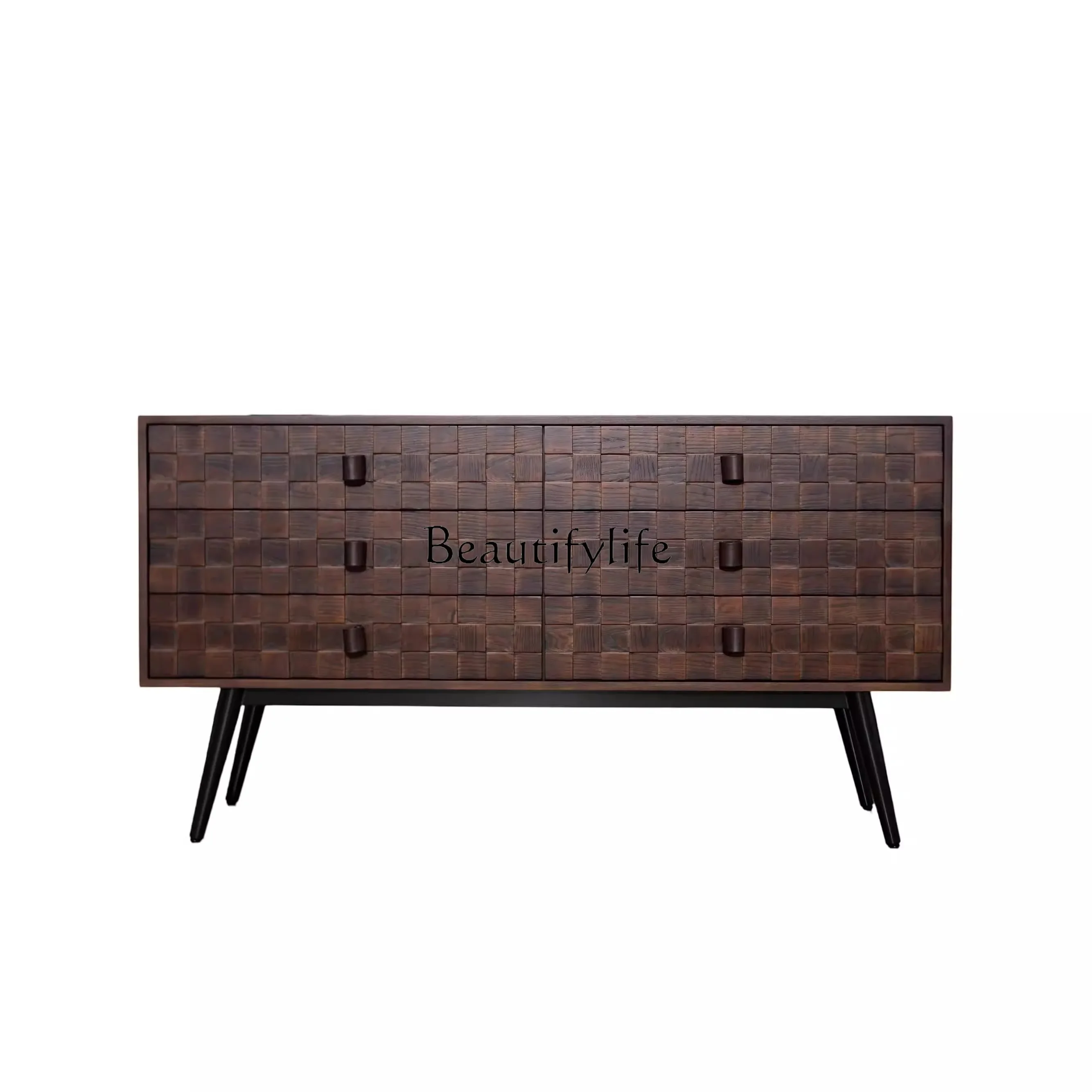 

XXMedieval solid wood six-chest cabinet living room bedroom home retro dining side cabinet