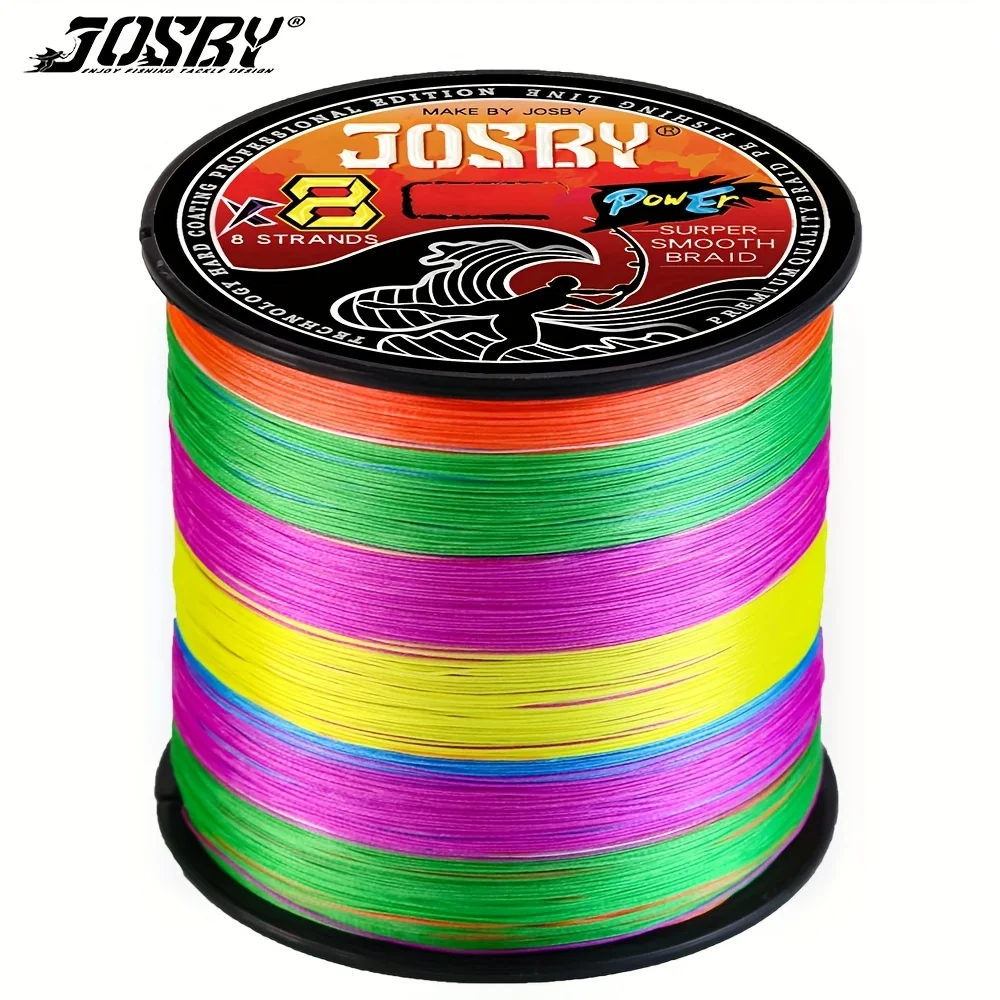 JOSBY X8 Strang Geflochtene Angelschnur 1000 m 22-36LB Geflochtene Angelschnur Japan Multifilament Geflechtschnüre See Fluss Karpfenangeln