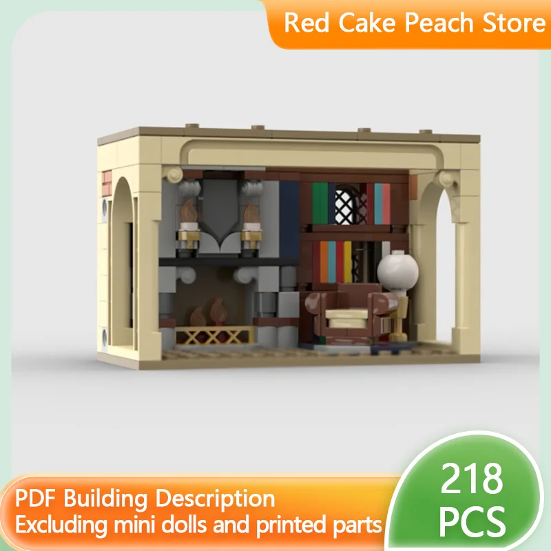 

Magical Movie Model MOC Building Bricks Castle Blue Common Room Modular Technology Children Holiday Gifts Assemble Toys Suit