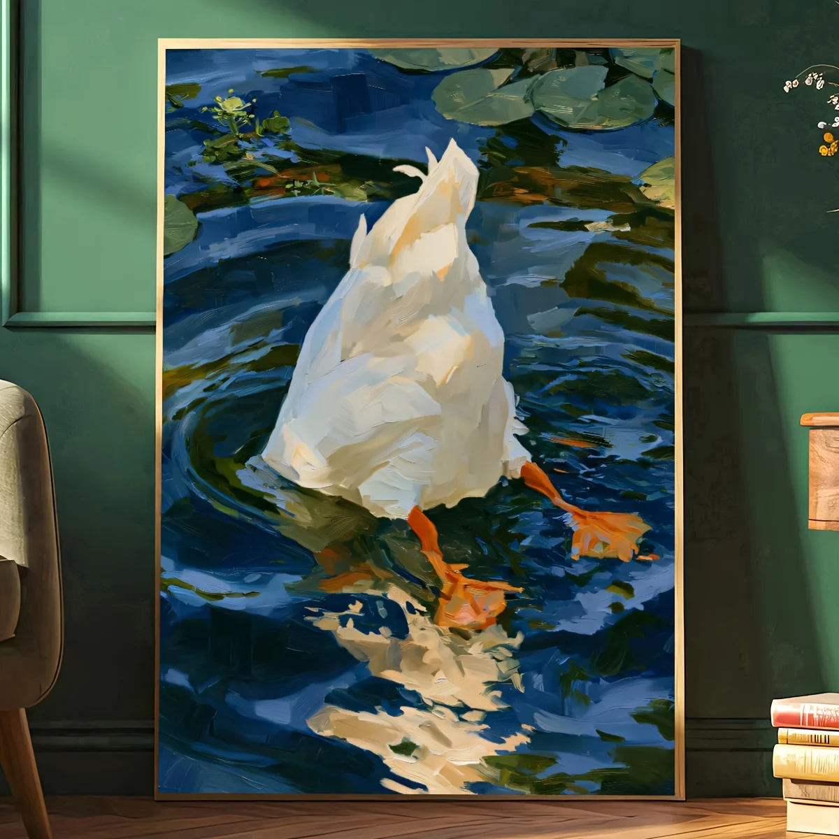 Paint By Numbers Kit for Adults Beginner 40X50CM Funny Duck DIY Frameless Canvas Painting Home Wall Decor Art Craft Gift