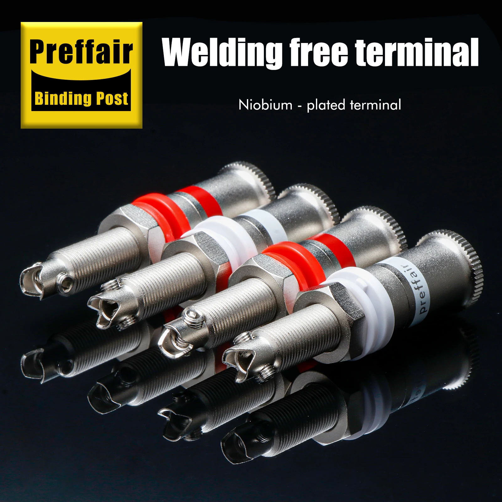 

Высококачественные клеммы для акустических систем с никелированным покрытием из ниобия, для усилителей и колонок