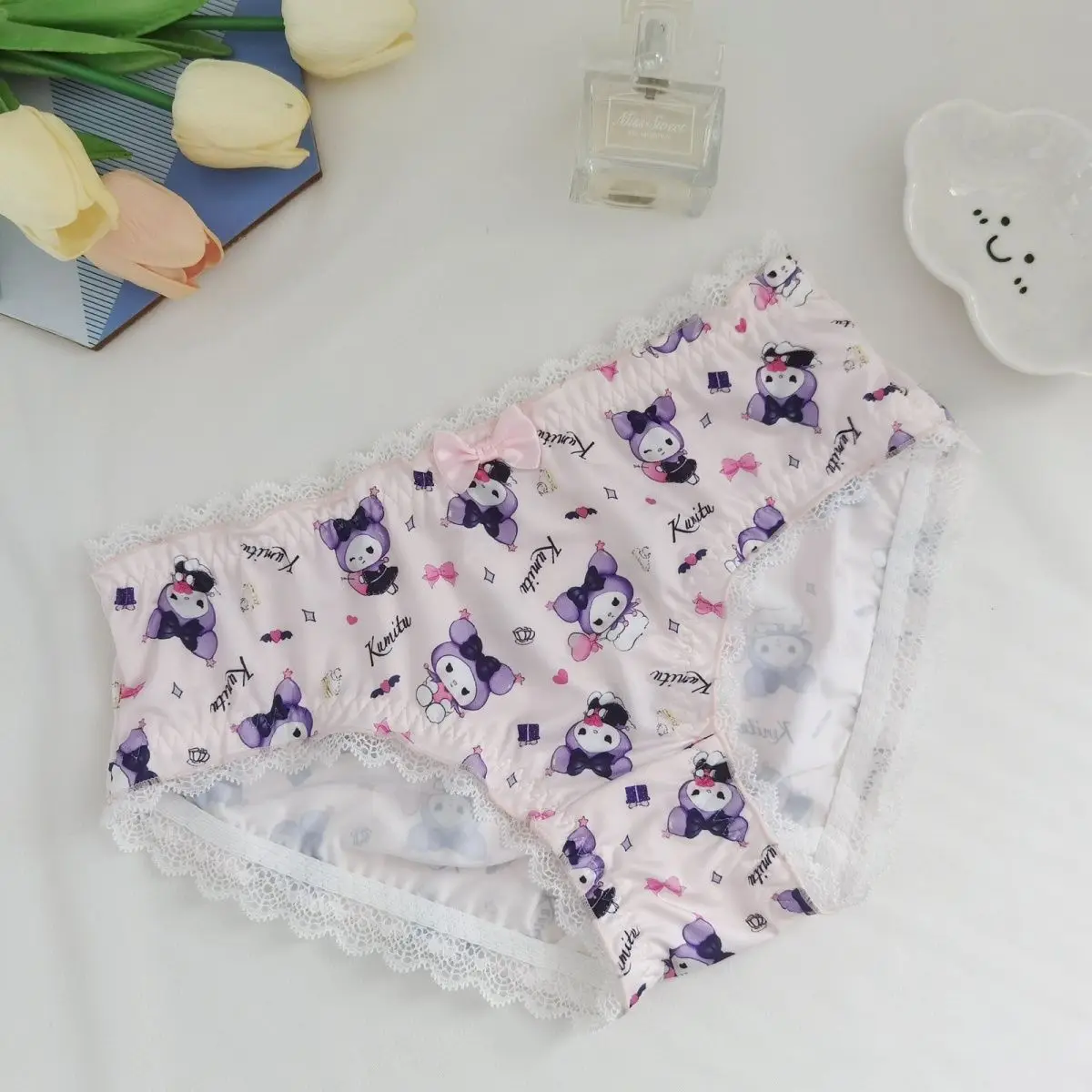 Kuromi Printing Underwear Cartoon Figure Kawaii Exquisite Loose Girl Child Briefs Pure Cotton Soft  Boxes Panties Underpant Gift