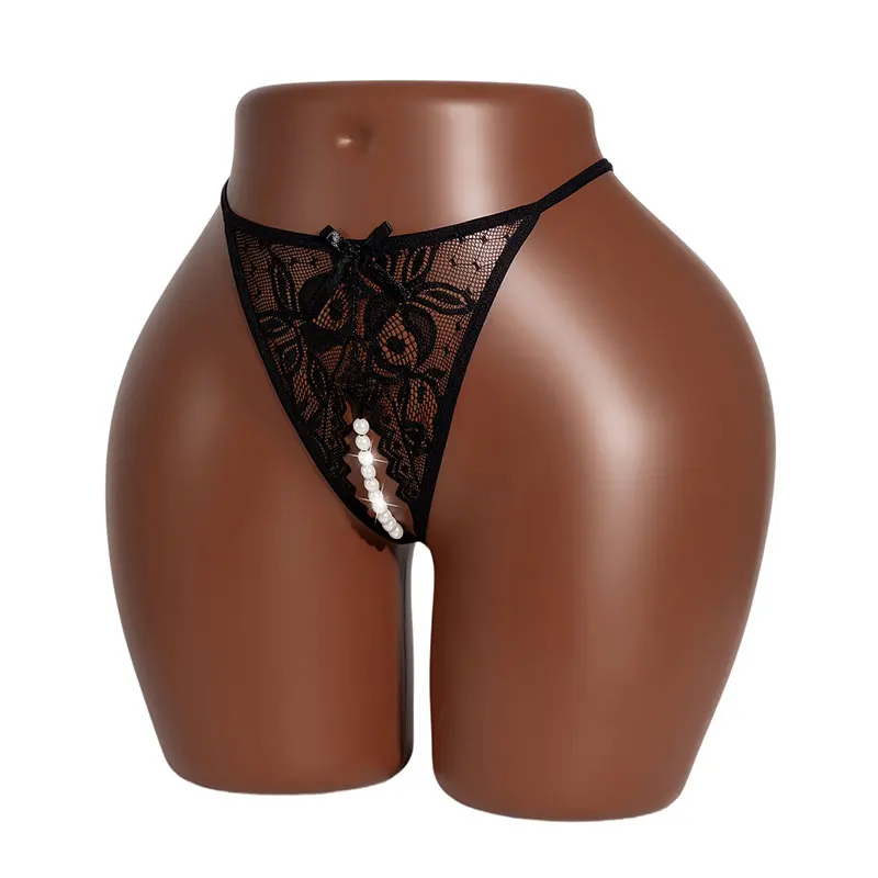  Woman Panty Pearl Toys Thong Crotch Crotchless Underwear Open Hip Briefs Transparent Poen Lingerie Sissy Female G-string