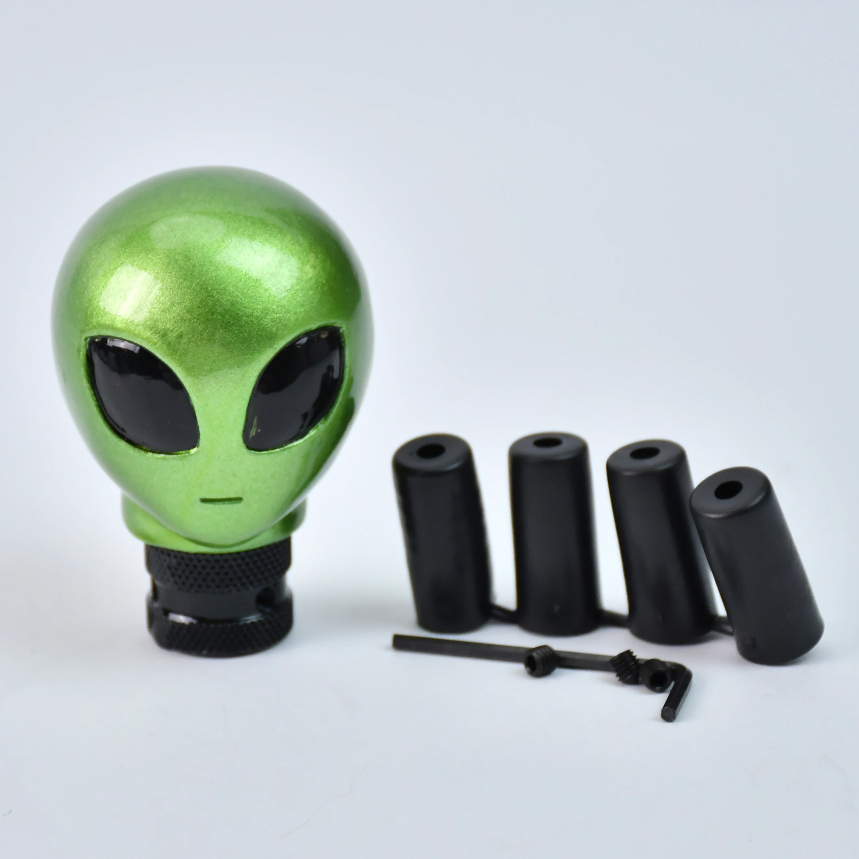 Tiypeor universal alien round head resin green car shift knob