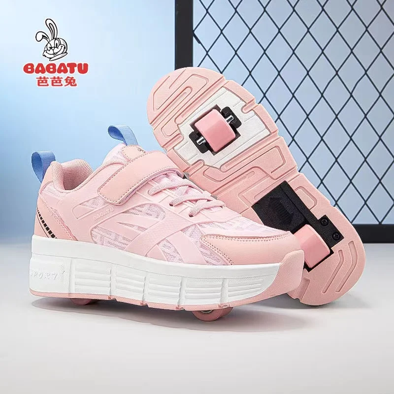 Scarpe da Skate a rotelle bambini autunno bambini moda Casual sport giocattolo giochi regalo ragazzi 4 ruote Sneakers ragazze stivali imbottiti