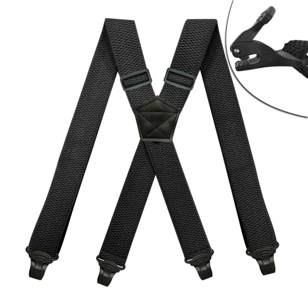 Vintage Braces Suspenders X Back with 4 Clips