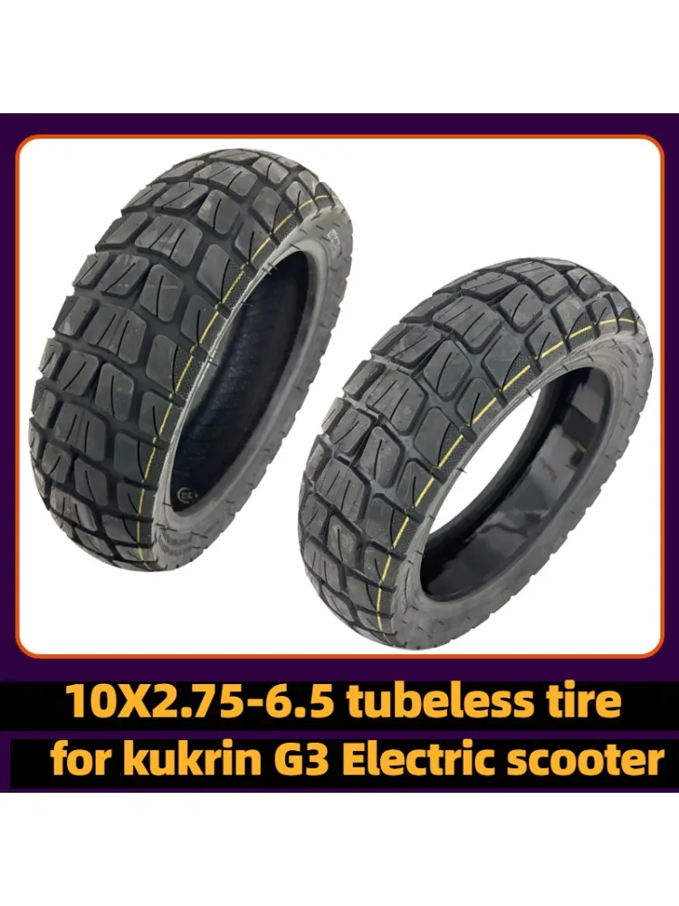 Pneu sous vide géant auto-guérison 10x2.75-6.5 ou pneu Tubeless pour Scooters électriques Kukirin G3-accessoires de pneus de remplacement