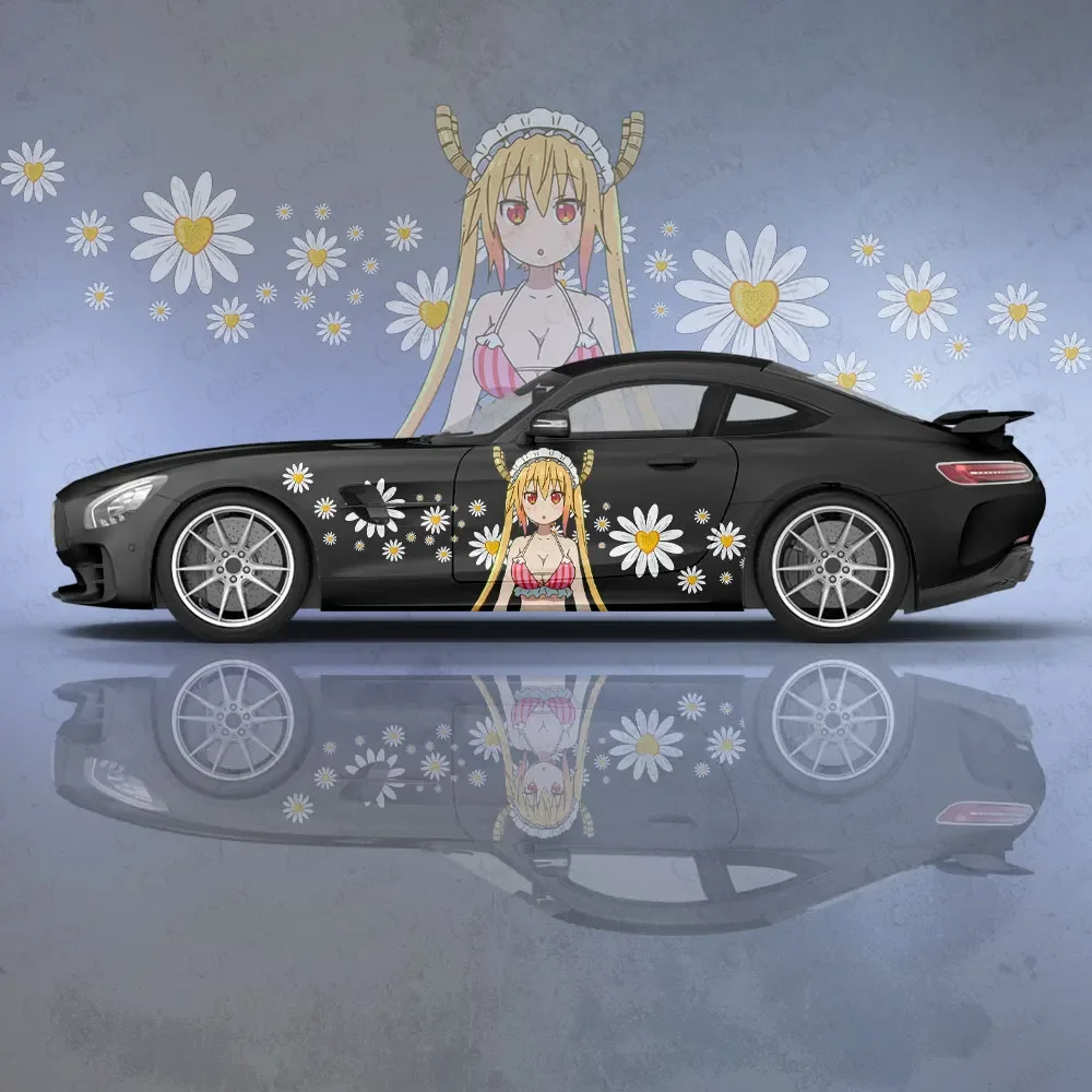 Miss Kobayashi's Dragon Maid Car Body Stickers Anime Itasha Vinyl Car Side Decal Sticker Car Sticker Automotive Decor Film