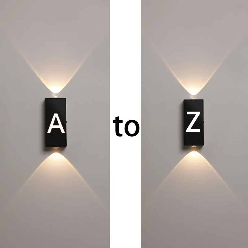 Lampada da parete impermeabile per esterni LED creativa fai da te combinazione arbitraria lampada rotonda quadrata in alluminio cortile portico applique da parete