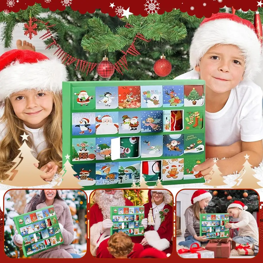 

12/24pcs Christmas Socks Gift Advent Calendar Box New Year Countdown Stocking Winter Holiday Gift Warm Blind Box Home Tube Socks
