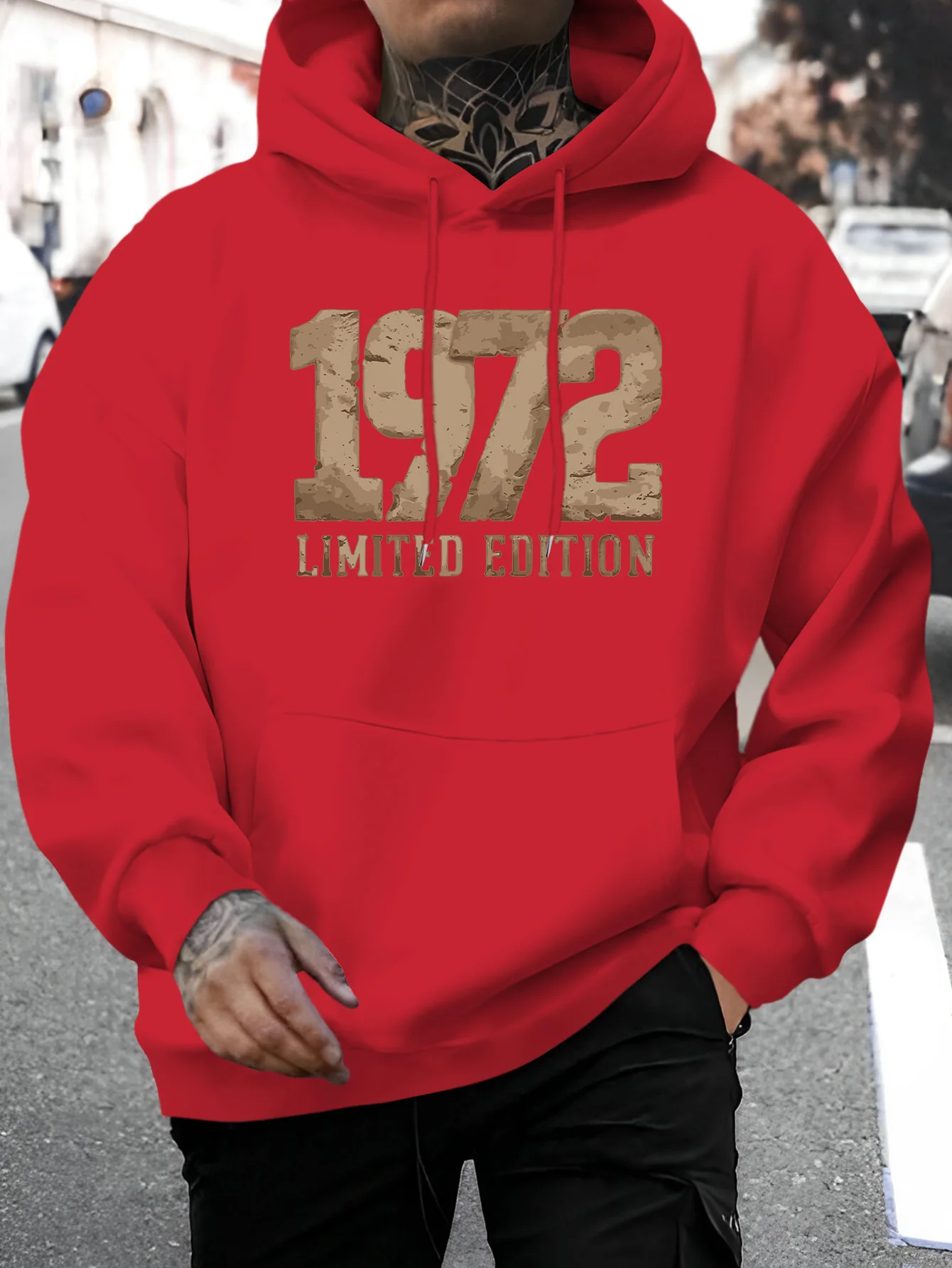 Men's casual style fashion hooded sweatshirt, featuring the 