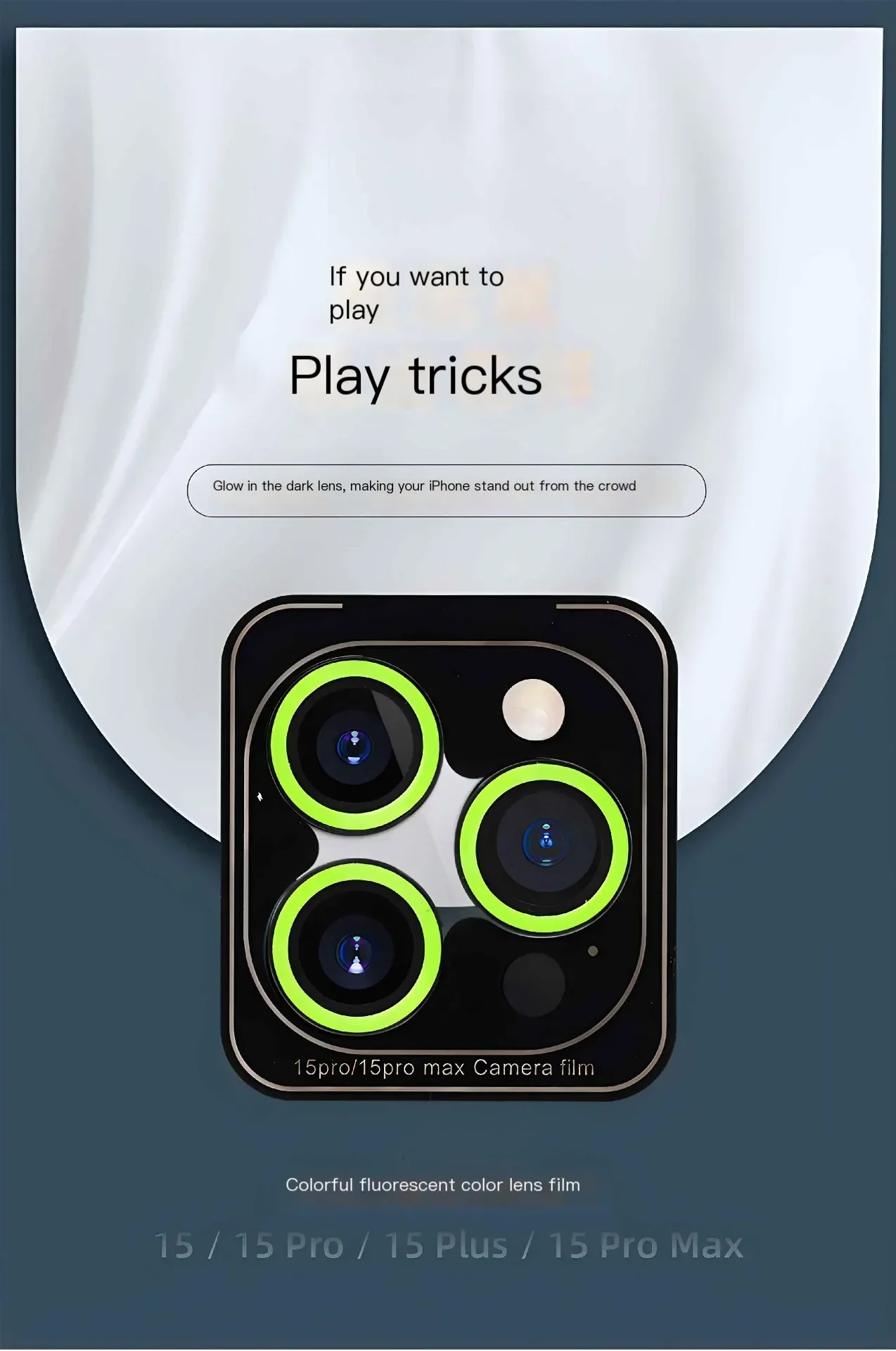 2-3 قطعة لون فريد المبهر Noctilucent حامي الكاميرا الحال بالنسبة آيفون 14 12 15 11 13 برو ماكس عدسة غطاء الكاميرا الزجاجية