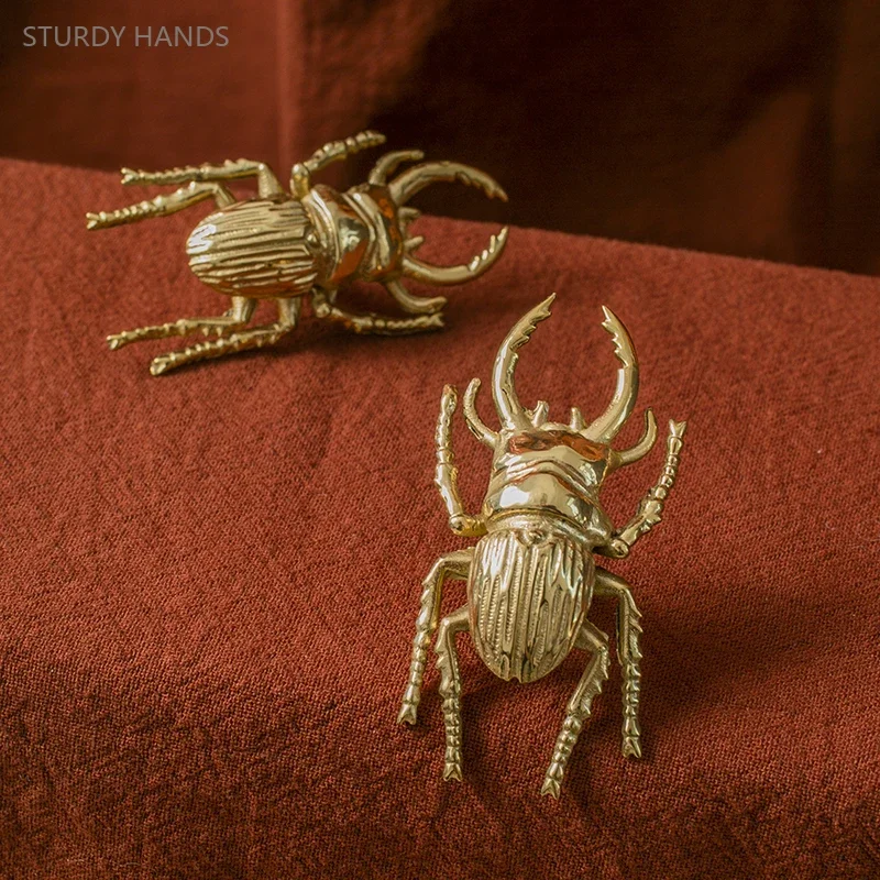 Imagem -03 - Único Furo Brass Cabinet Handle Luxo Leve Criativo Artesanal em Forma de Inseto Gaveta do Armário Carpintaria Pcs