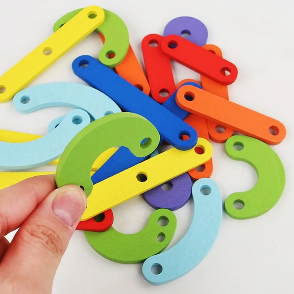 Kreatives geometrisches Stecktafel-Puzzle aus Holz, lustiges, leichtes Puzzle-Brettspiel, Montessori-Spiel, pädagogisch