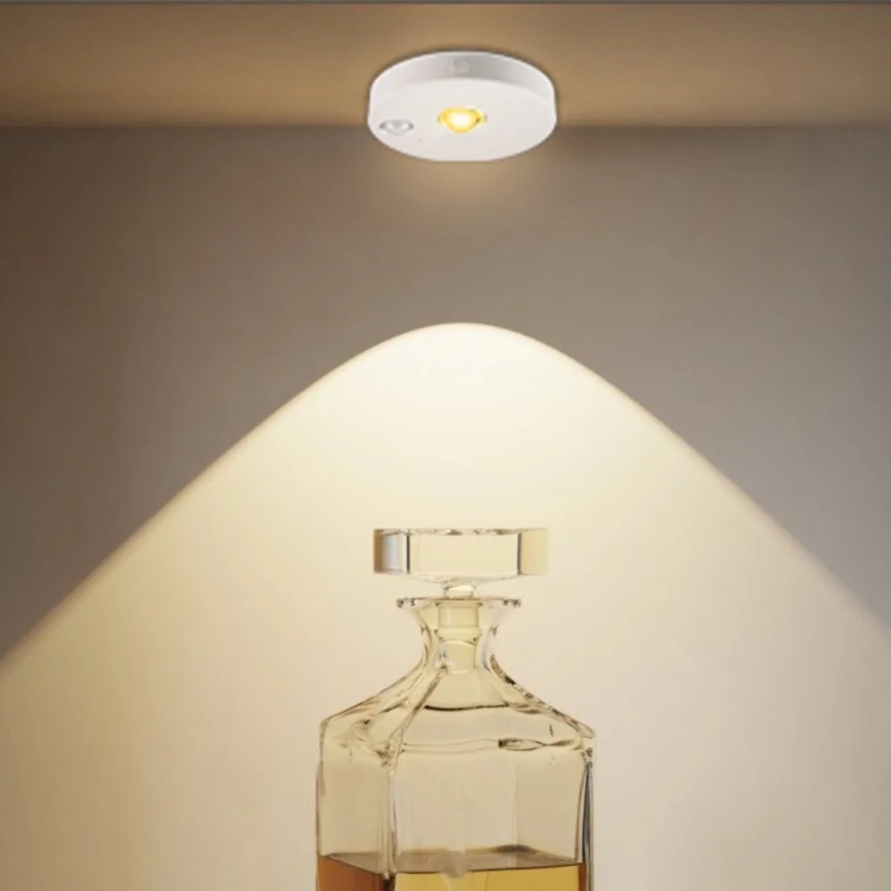 

New PIR Motion Sensor LED Night Lights Type-C 3 Color Rechargeable Spotlight with Remote Control Wireless Night Lamps Bedroom