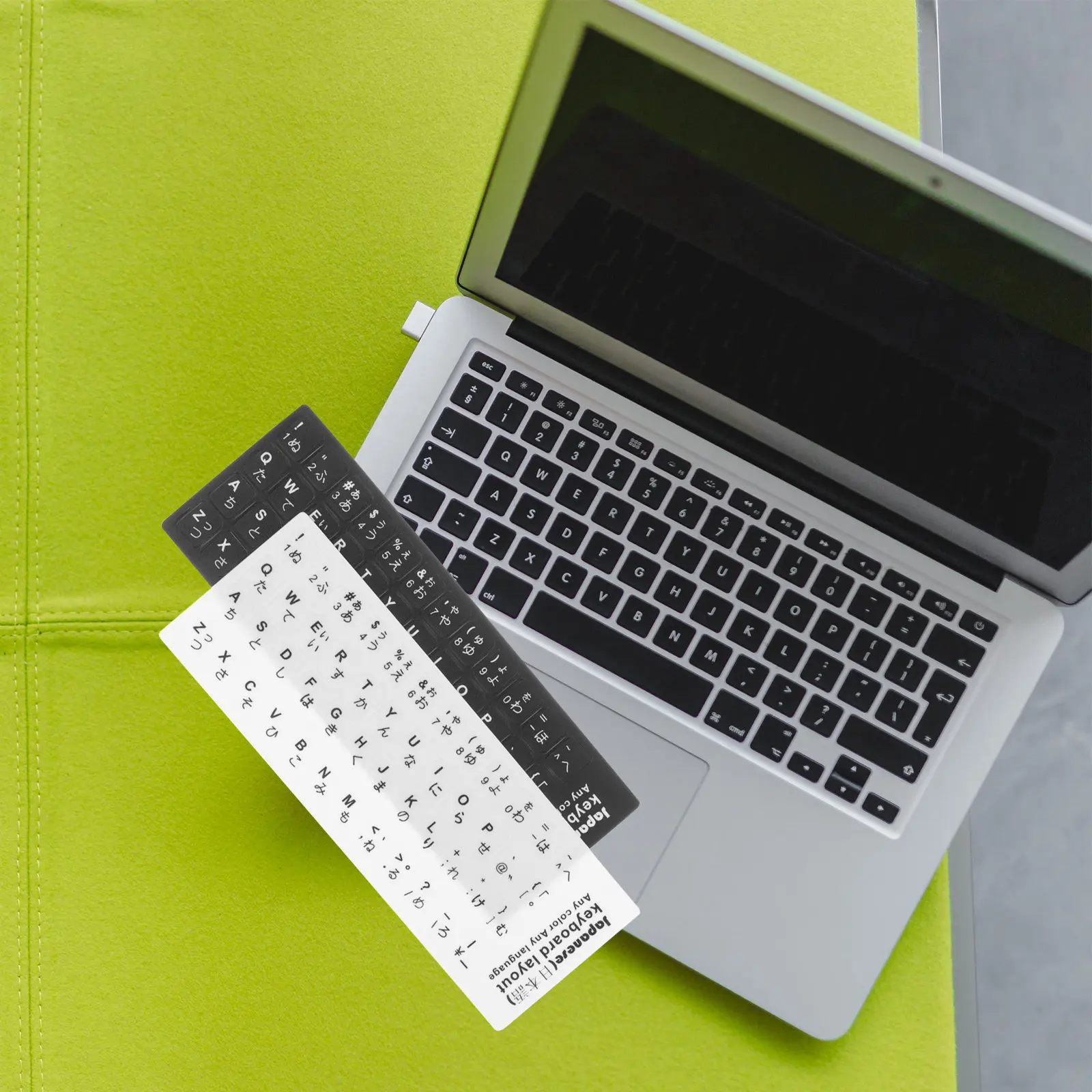 

10 шт. универсальных японских наклеек для клавиатуры из ПВХ, легко наклеиваются и снимаются, не оставляют следов клея, повышают эффективность набора текста