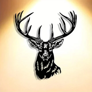 Elegant Deer Metal Wall Art- Halloween and Christmas Abstract Design, Suitable for Home, Office, Cafe, Bar Decoration| Ideal hou
