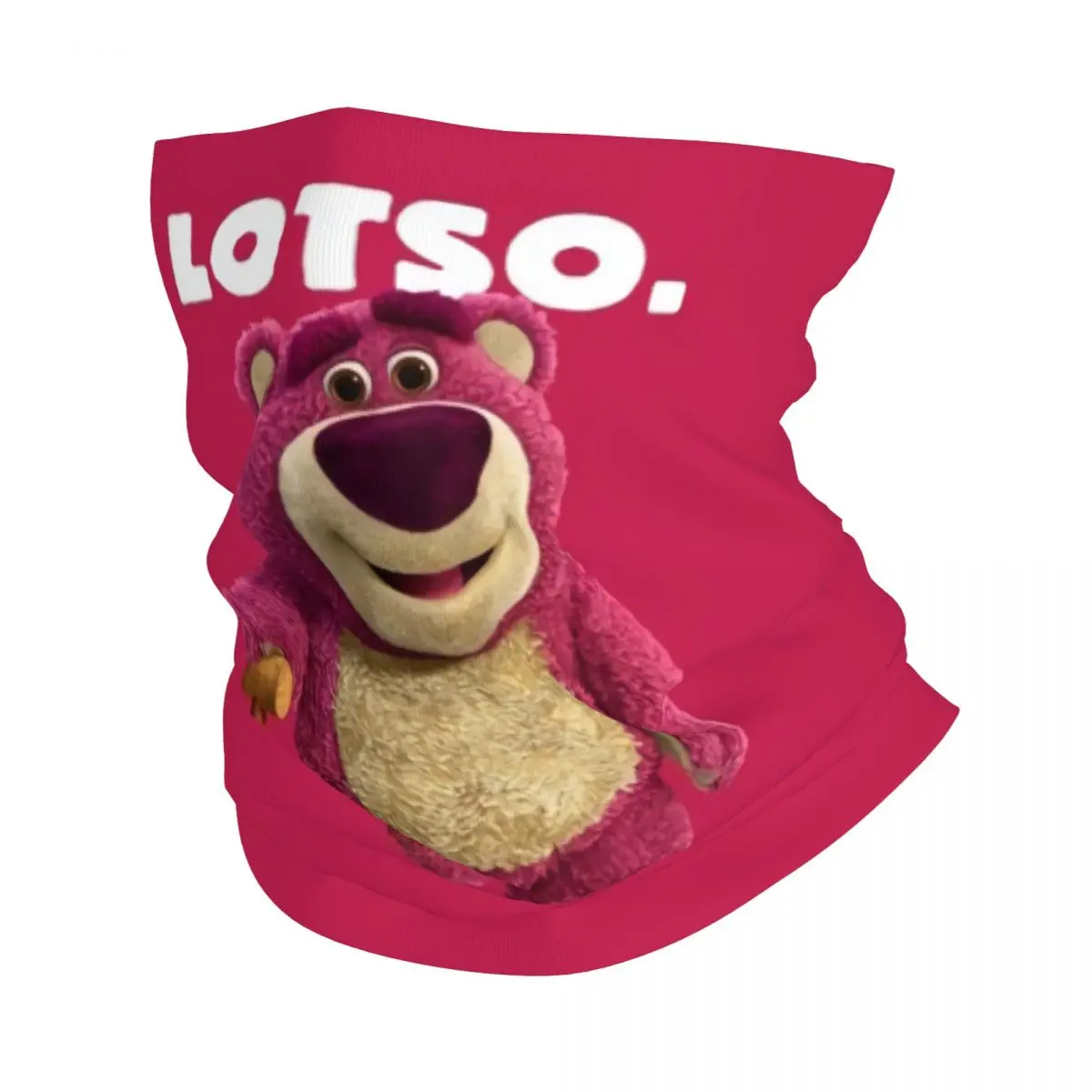 Custom Lotso Huggin-Strawberry Bear Bandana Neck Warmer Men Women Winter Ski Tube Scarf Gaiter Face Cover