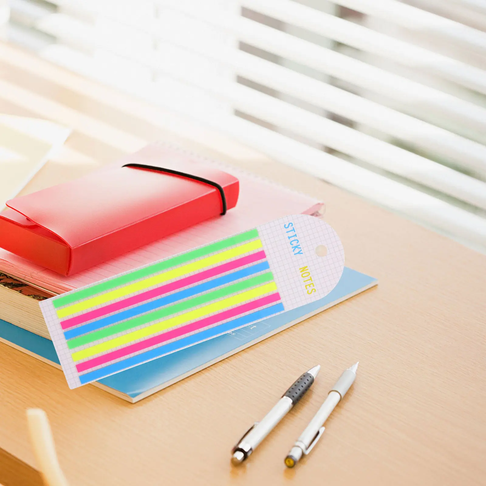 4 Books Long Transparent Highlighter Strips Reading Tabs Portable Page Markers for Annotating Books Office Products
