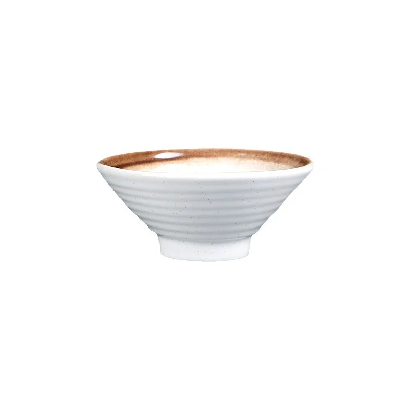 

Japanese tableware ceramic household millet rice bowl restaurant commercial rice bowl bamboo hat retro single rice