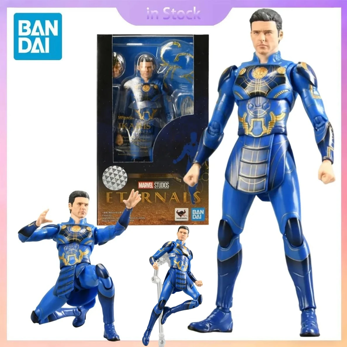 

In Stock Original Bandai Genuine SHF Ikaris Eternals Anime Collection Action Figure Model Kits Gift for Boy girl Original box