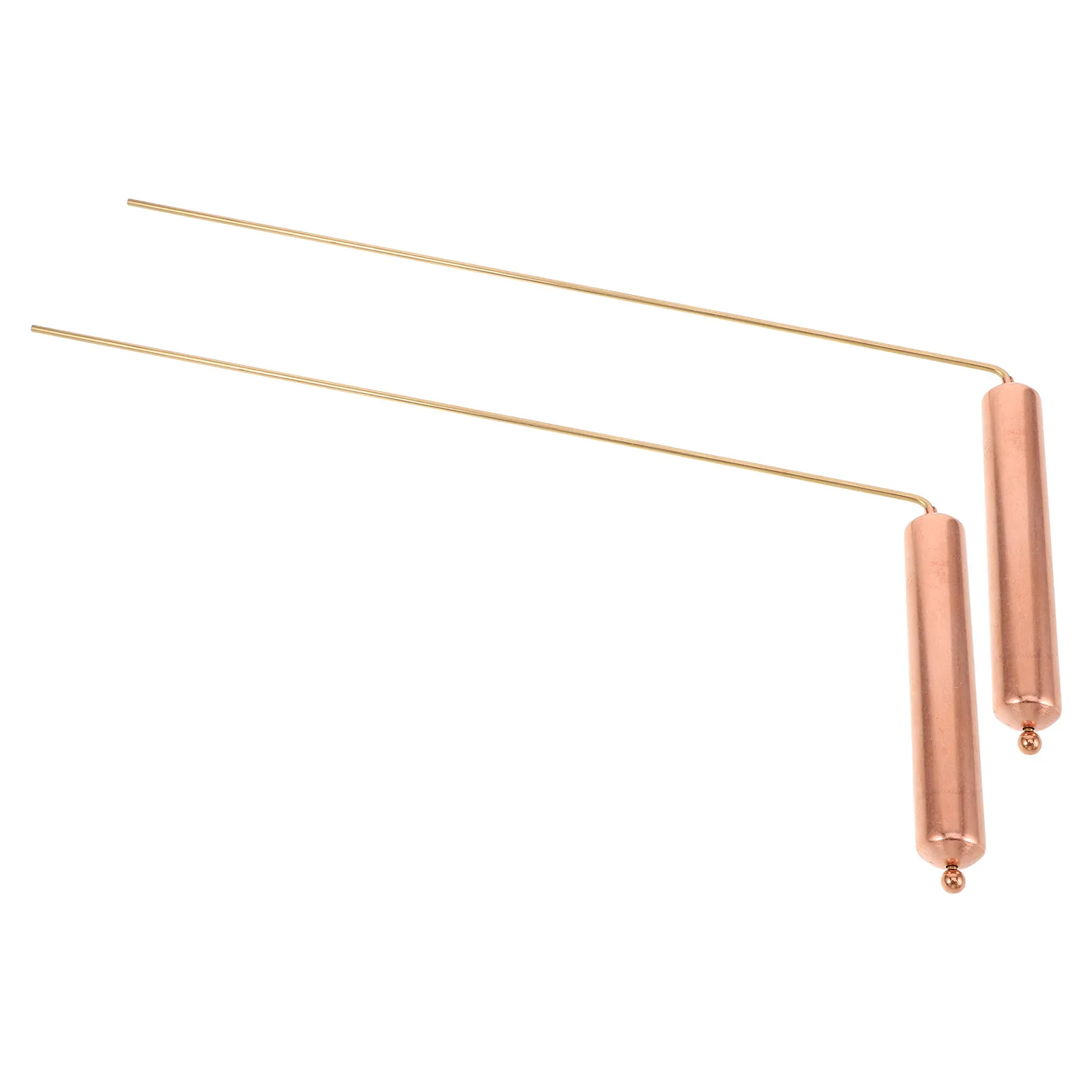 2Pcs Copper Dowsing Rods Multi Functional Spirit Rods for Water Divining Gold Locating Paranormal Tools Brass Divining Rod