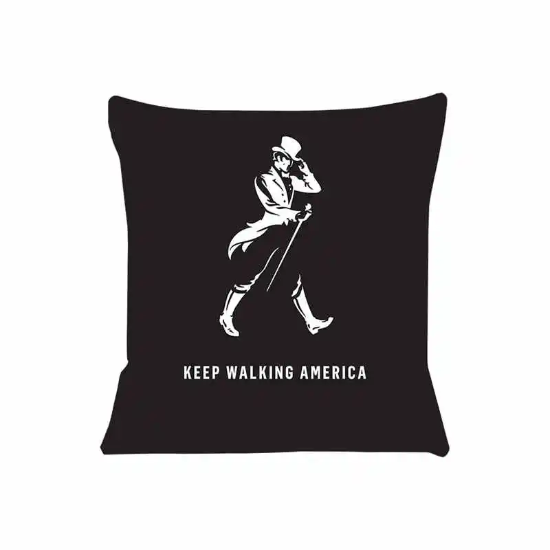 johnnie walker  Cushion Cover for Sofa Pillow Case Cover Seat Car Throw Pillowcase 45X45cm For Home Decorative SJ-621