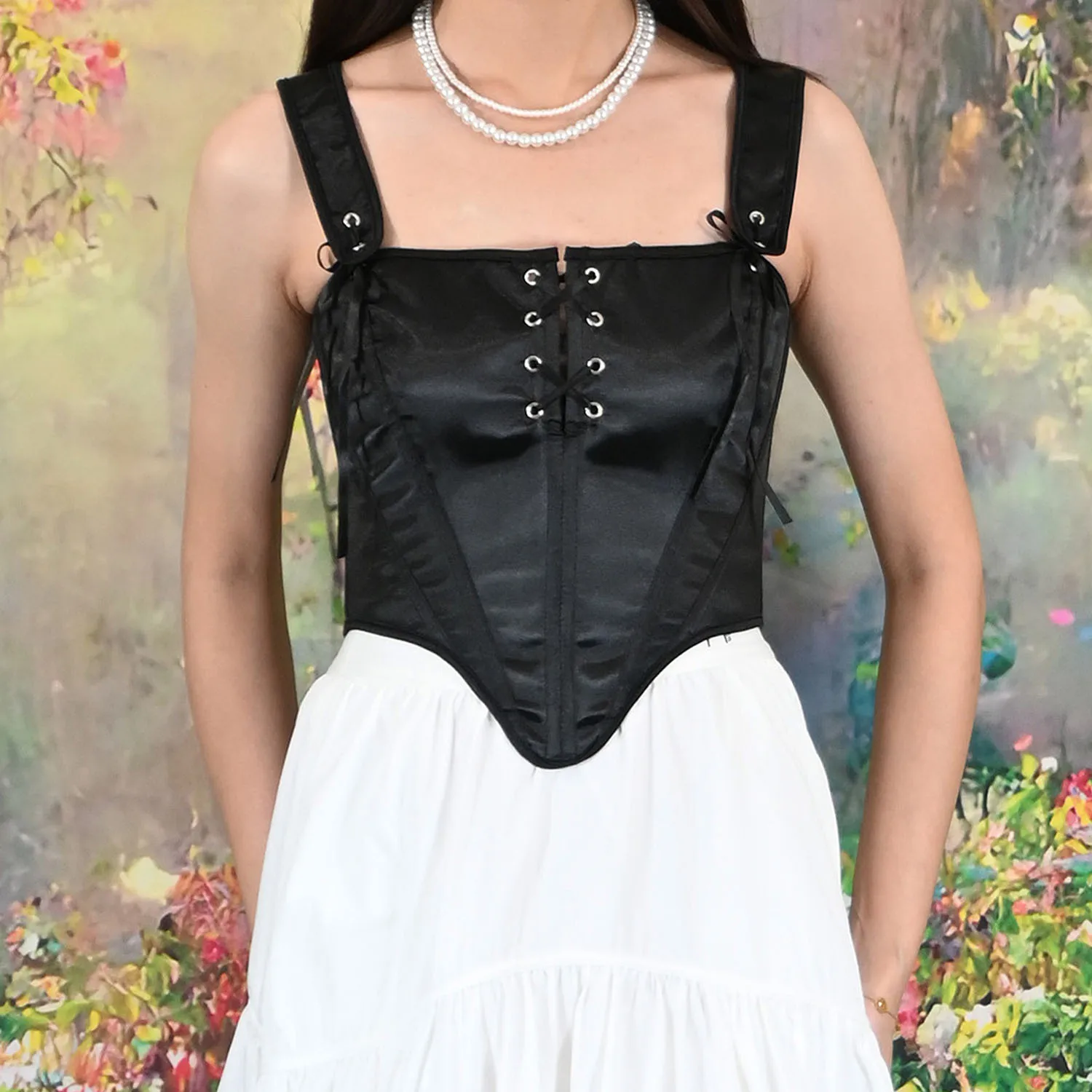 

Women Vintage Gothic Black Corsets Bustiers Sexy Crop Tops Slimming Corselet Evening Party Bodices Pink White Brown Camisole