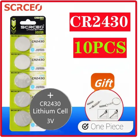 2-10PCS Button Batteries CR2430 DL2430 BR2430 LM2430 ECR2430 3V  Lithium Battery Coin Cells For Watch Car Toys  Key