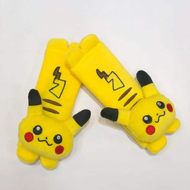 Pokemon Car Seat Belt Shoulder Cover Pikachu Auto Parts Extended Seat Belt Shoulder Guard General Car Interior Decorations Soft