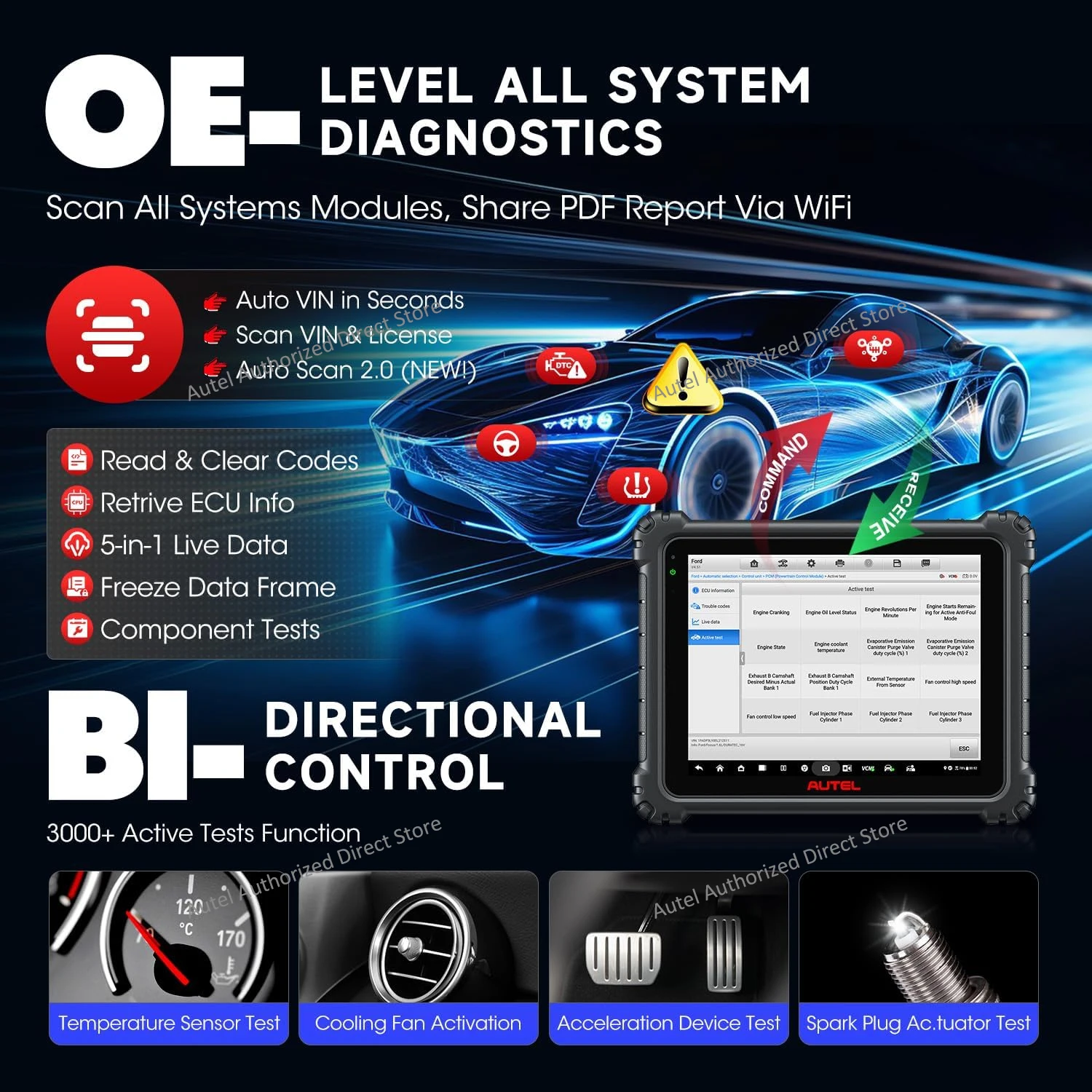 Autel MaxiSYS Ultra EV Intelligenter Scanner Diagnosewerkzeug, Hochspannungssystem- und Batterieanalyse, 5-in-1 VCMI, Topologie 2.0 – Detail 18