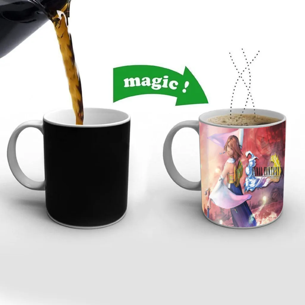 F-Final F-Fantasy Coffee Mugs And Mug Creative Color Change Tea Cup Ceramic Milk Cups Novelty Gifts