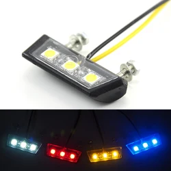 3 LED Motorcycle License Plate Light Waterproof Rear Tail Light 12v Motorcycle License Light Motorcycle Modified Accessories