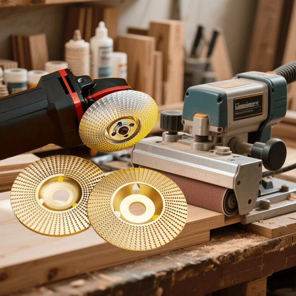 3Pcs Wood Carving Grinding Wheel Disc Set Curved Surface Fine Polishing Durable Angle Grinder Accessories for Pine Craft Sanding