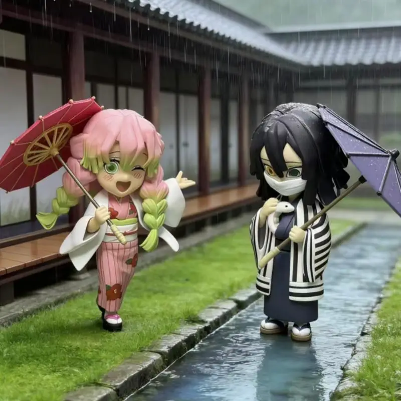 Figuras Sorpresa Demon Slayer Temporada de Lluvia Estilos AB de Ufotable Aniplex Japón Oficial, Decoración para Coche, Regalo para Coleccionistas 12+1