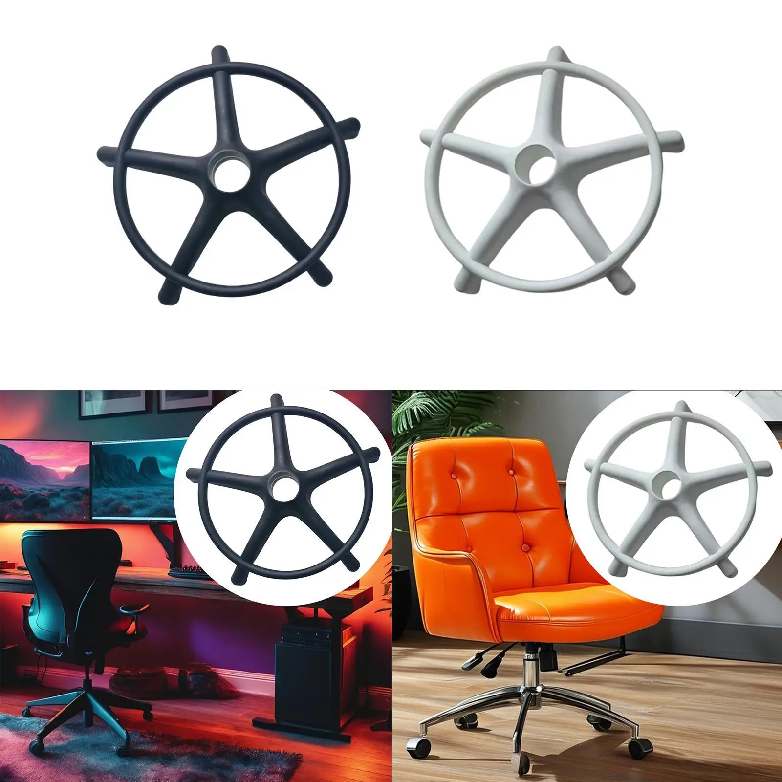 

Gaming Chair Base Office Chair Base Part Replace Swivel Gaming Chair 13 inch