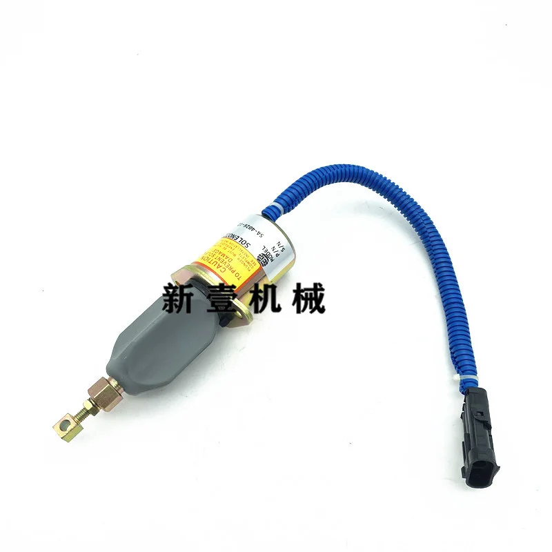 For Cummins Engine Shut-off Solenoid Valve Sa-4981-12 Shut-off Switch Sa-4026-12 Cut-off Valve Excavator Accessories