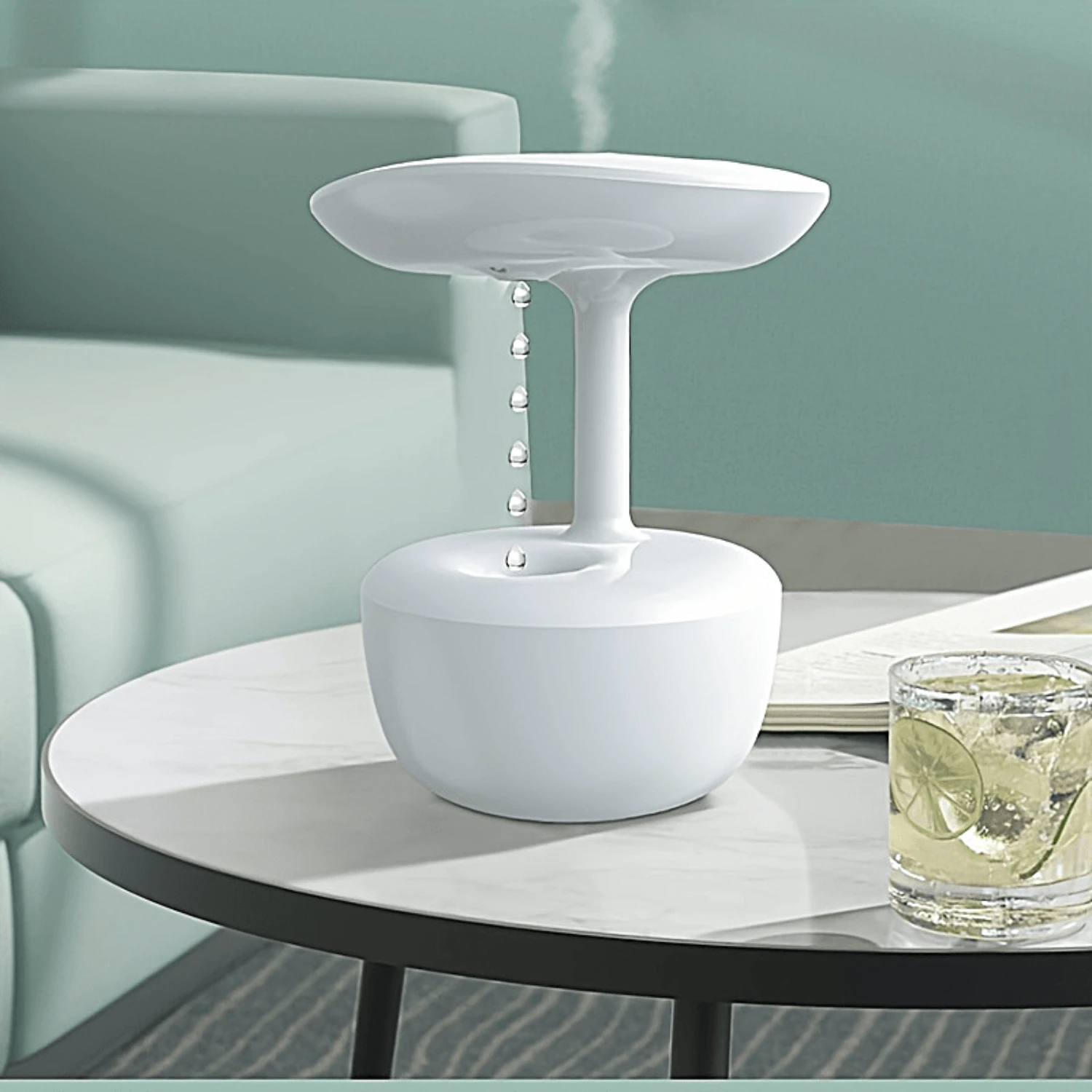 

1 шт., 23,67 унции, антигравитационный USB-увлажнитель воздуха, плавающие капли воды, крутой туманообразователь, увлажнитель воздуха, парфюмерный увлажнитель