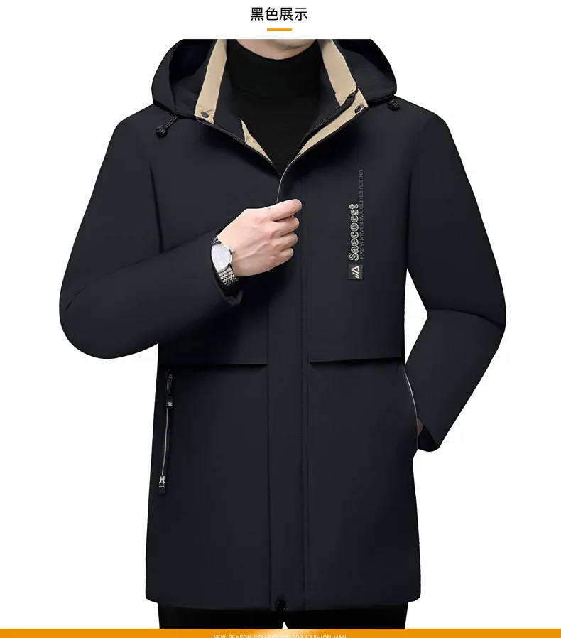 Winter New Arrival Middle Aged Men High Grade Thick Warm Down Cotton Coat Father Style Male Casual Business Outerwear For Daily
