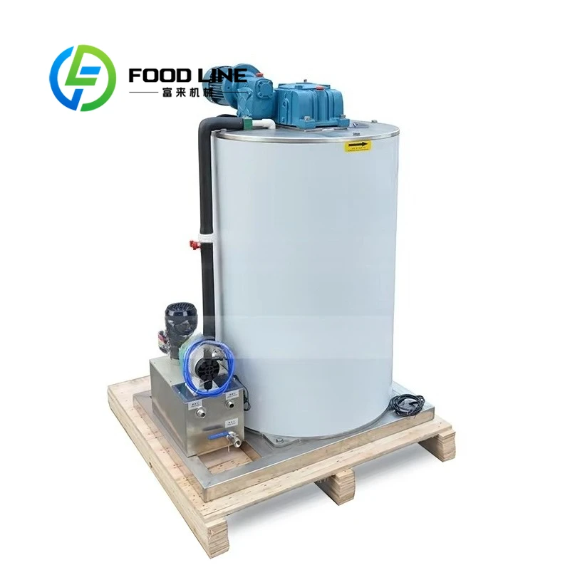 Commercial 3 Ton 3000 KG Flake Ice Machine 150KG Storage Capacity 220V Air Cooling Factory Direct Pump Motor