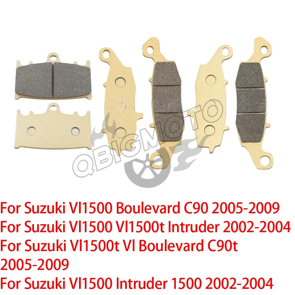 Motorcycle Front Rear Brake Pad For Suzuki Vl1500 Vl1500t Vl Boulevard C90 C90t 2005-2009 Vl1500 Vl1500t Intruder 1500 2002-2004